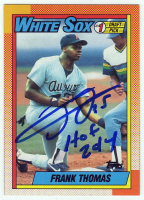 Frank Thomas Signed 1990 Topps #414 Inscribed "HOF 2014" (Schwartz) at PristineAuction.com