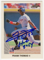 Frank Thomas Signed 1990 Leaf #300 Inscribed "HOF 2014" (Schwartz) at PristineAuction.com