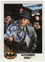 Robert Wuhl Signed 1989 Topps Batman Alexander Knox Trading Card #7 (Schwartz) at PristineAuction.com