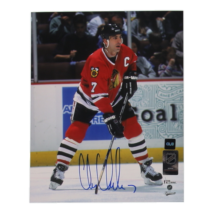 Chris Chelios Signed Blackhawks 8x10 Photo (COJO) at PristineAuction.com Chris Chelios Signed Blackhawks 8x10 Photo (COJO) at PristineAuction.com