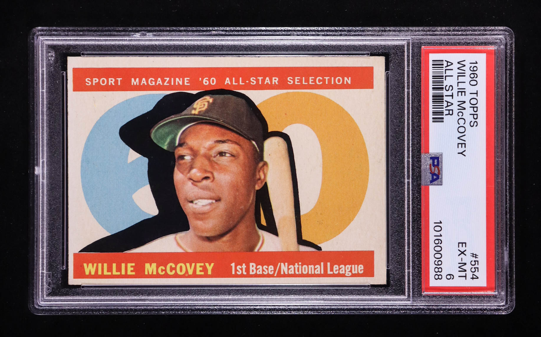 Willie McCovey 1960 Topps #554 AS (PSA 6) at PristineAuction.com Willie McCovey 1960 Topps #554 AS (PSA 6) at PristineAuction.com