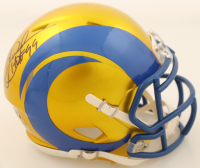 Eric Dickerson Signed Rams Flash Alternate Speed Mini Helmet Inscribed "HOF 99" (Beckett) at PristineAuction.com