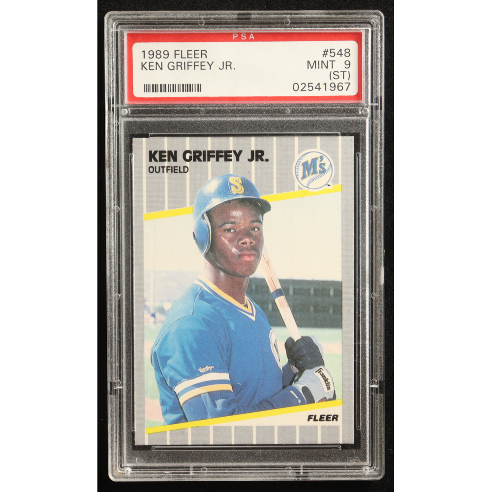 Ken Griffey Jr. 1989 Fleer #548 UER/Born in Donora, PA RC (ST) (PSA 9) at PristineAuction.com
