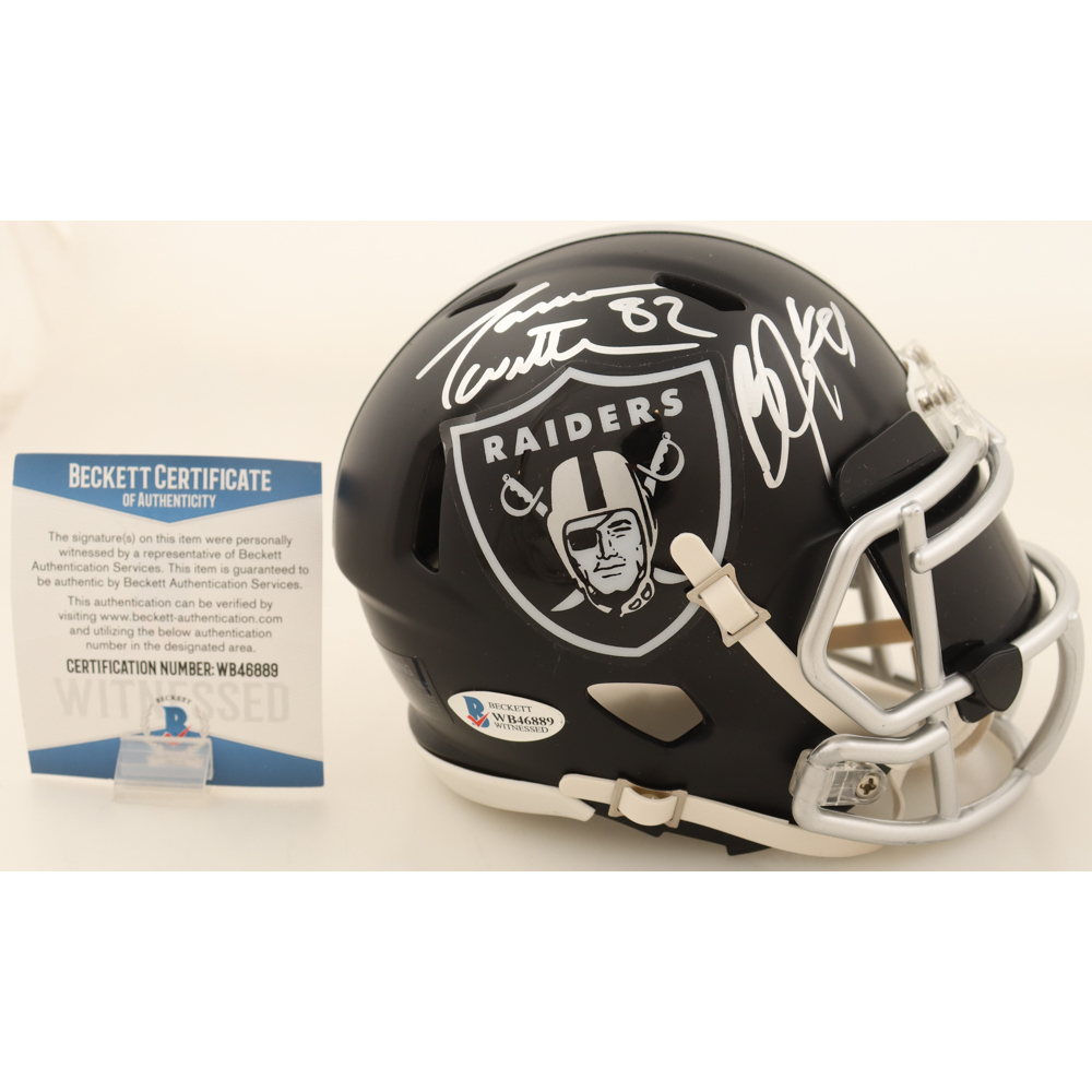 Jason Witten& Bo Jackson Signed Raiders Blaze Alternate Speed Mini Helmet with Visor (Beckett & Witten) at PristineAuction.com