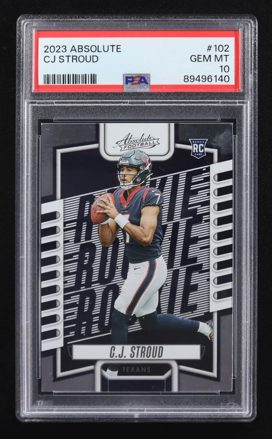 CJ Stroud 2023 Panini Absolute #102 RC (PSA 10) at PristineAuction.com CJ Stroud 2023 Panini Absolute #102 RC (PSA 10) at PristineAuction.com