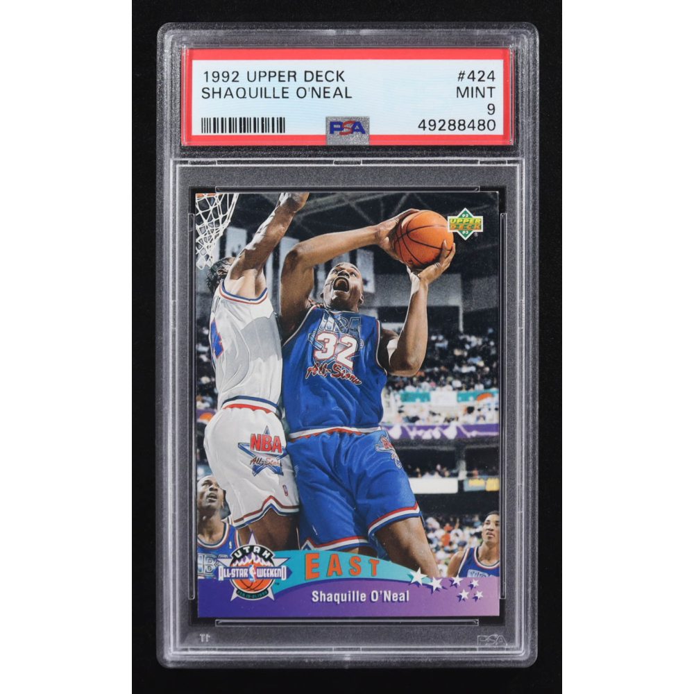 Shaquille O'Neal 1992 Upper Deck All Star #424 RC (PSA 9) at PristineAuction.com
