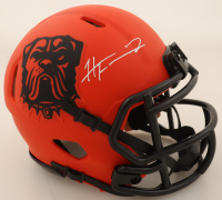 Harold Fannin Signed Browns Rave Alternate Speed Mini Helmet (JSA) at PristineAuction.com