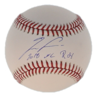 Ronald Acuna Jr. Signed OML Baseball Inscribed "2018 NL RoY" (JSA) at PristineAuction.com