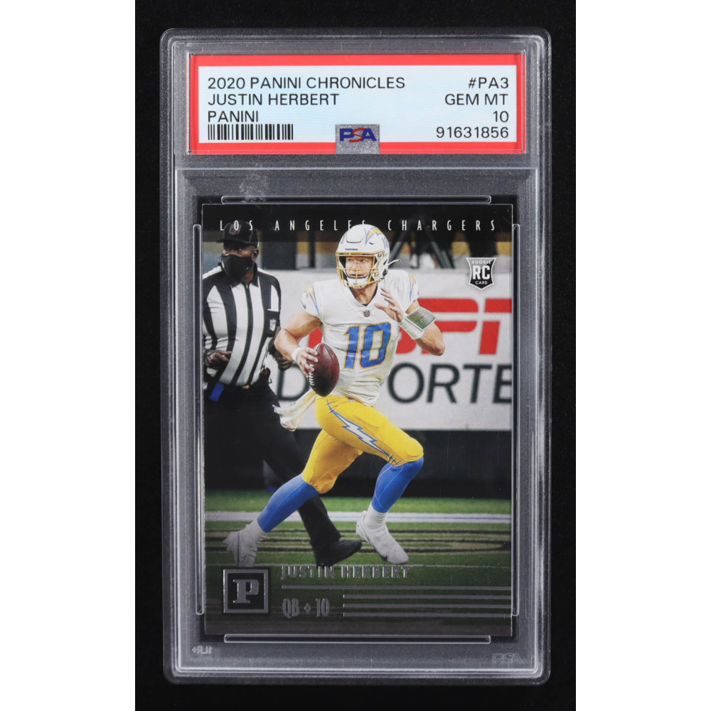 Justin Herbert 2020 Panini Chronicles Panini #PA-3 RC (PSA 10) at PristineAuction.com