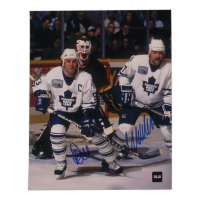 Doug Gilmour & Wendel Clark Signed Maple Leafs 8x10 Photo (COJO) at PristineAuction.com
