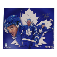 Auston Matthews Signed LE Maple Leafs 16x20 Photo Print Signed By Artist, Brian Konnick (Fanatics) at PristineAuction.com