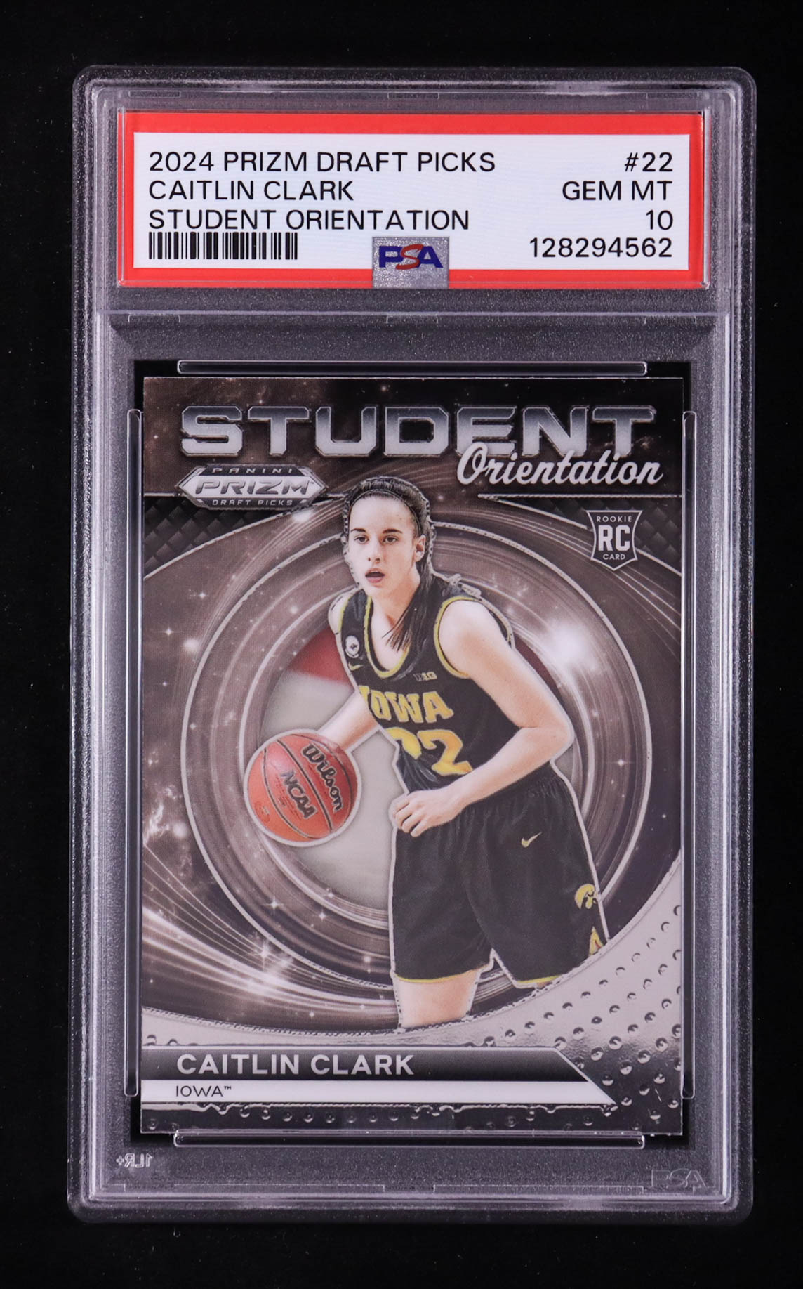 Caitlin Clark 2024-25 Panini Prizm Draft Picks Student Orientation #22 RC (PSA 10) at PristineAuction.com Caitlin Clark 2024-25 Panini Prizm Draft Picks Student Orientation #22 RC (PSA 10) at PristineAuction.com