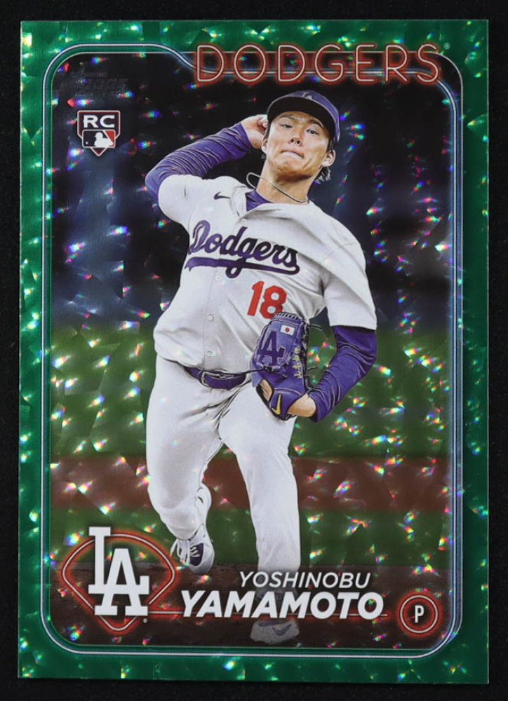 Yoshinobu Yamamoto 2024 Topps Green Foil #553 RC #138/499