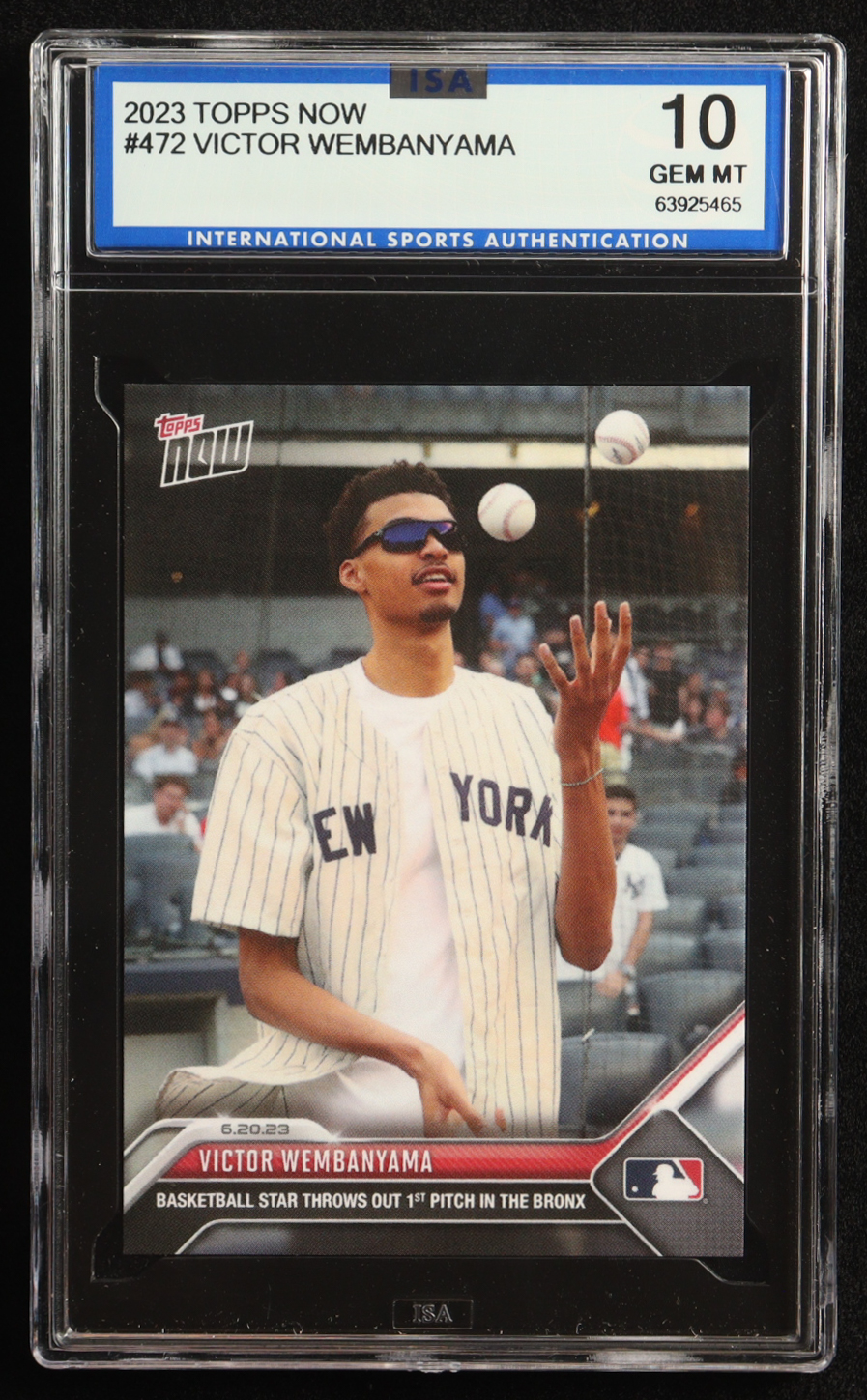 Victor Wembanyama 2023 Topps Now #472 RC (ISA 10) at PristineAuction.com Victor Wembanyama 2023 Topps Now #472 RC (ISA 10) at PristineAuction.com