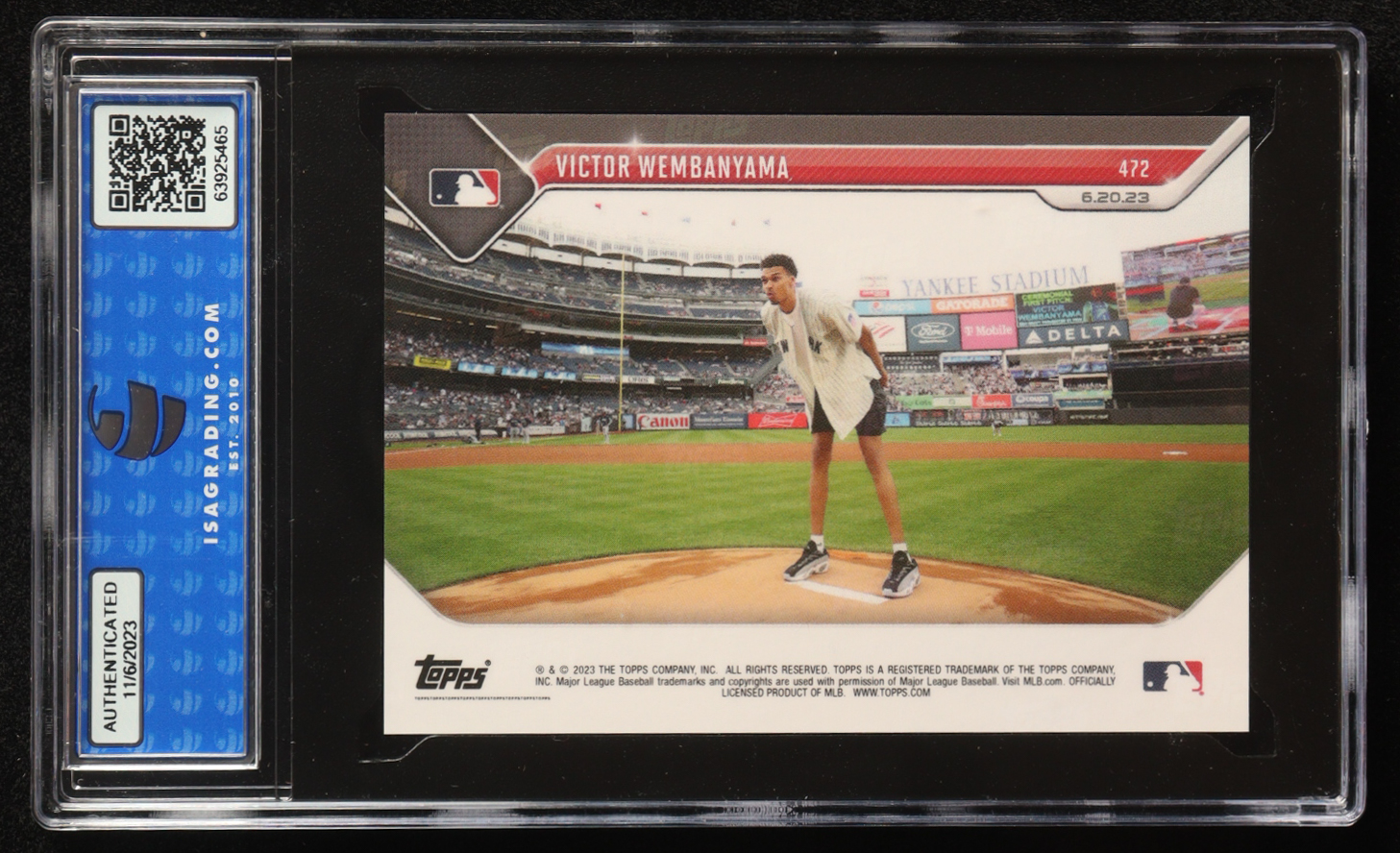 Victor Wembanyama 2023 Topps Now #472 RC (ISA 10) at PristineAuction.com Victor Wembanyama 2023 Topps Now #472 RC (ISA 10) at PristineAuction.com