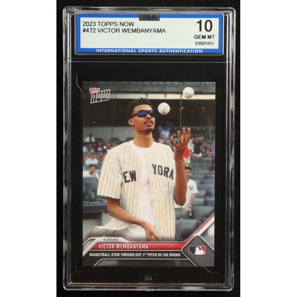 Victor Wembanyama 2023 Topps Now #472 RC (ISA 10) at PristineAuction.com
