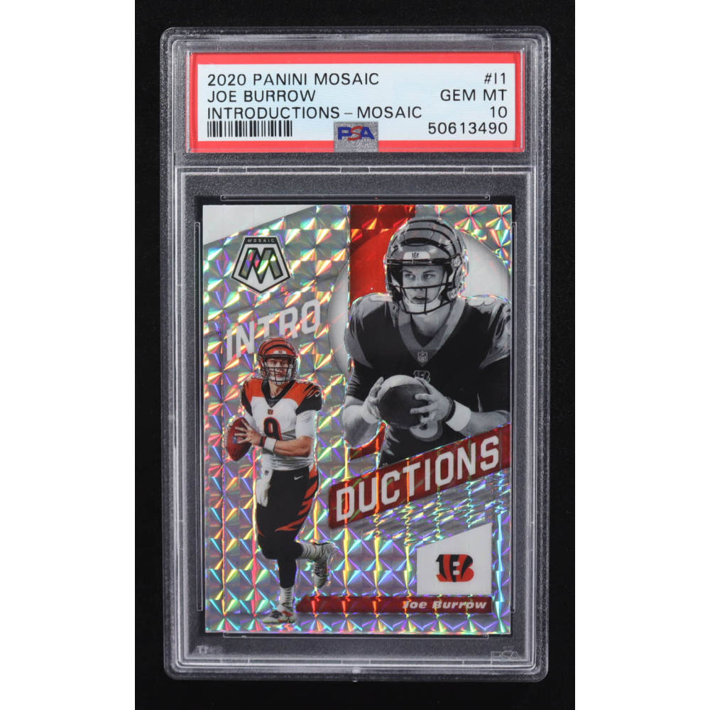 Joe Burrow 2020 Panini Mosaic Introductions Mosaic #I1 RC (PSA 10) at PristineAuction.com
