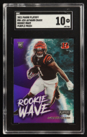 Ja'Marr Chase 2021 Playoff Rookie Wave Purple Prizm #1 RC (SGC 10) at PristineAuction.com