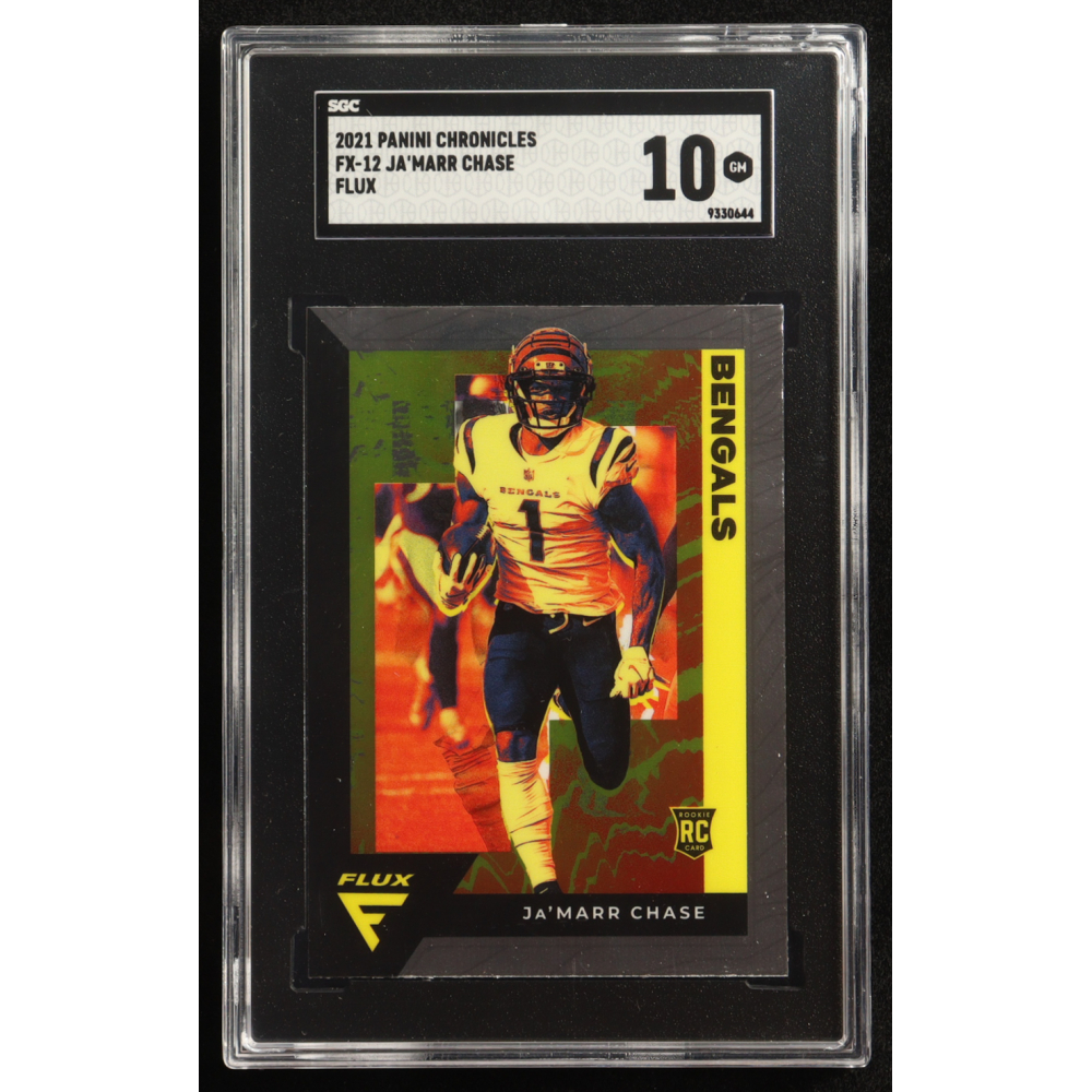 Ja'Marr Chase 2021 Panini Chronicles Flux Rookies #12 RC (SGC 10) at PristineAuction.com