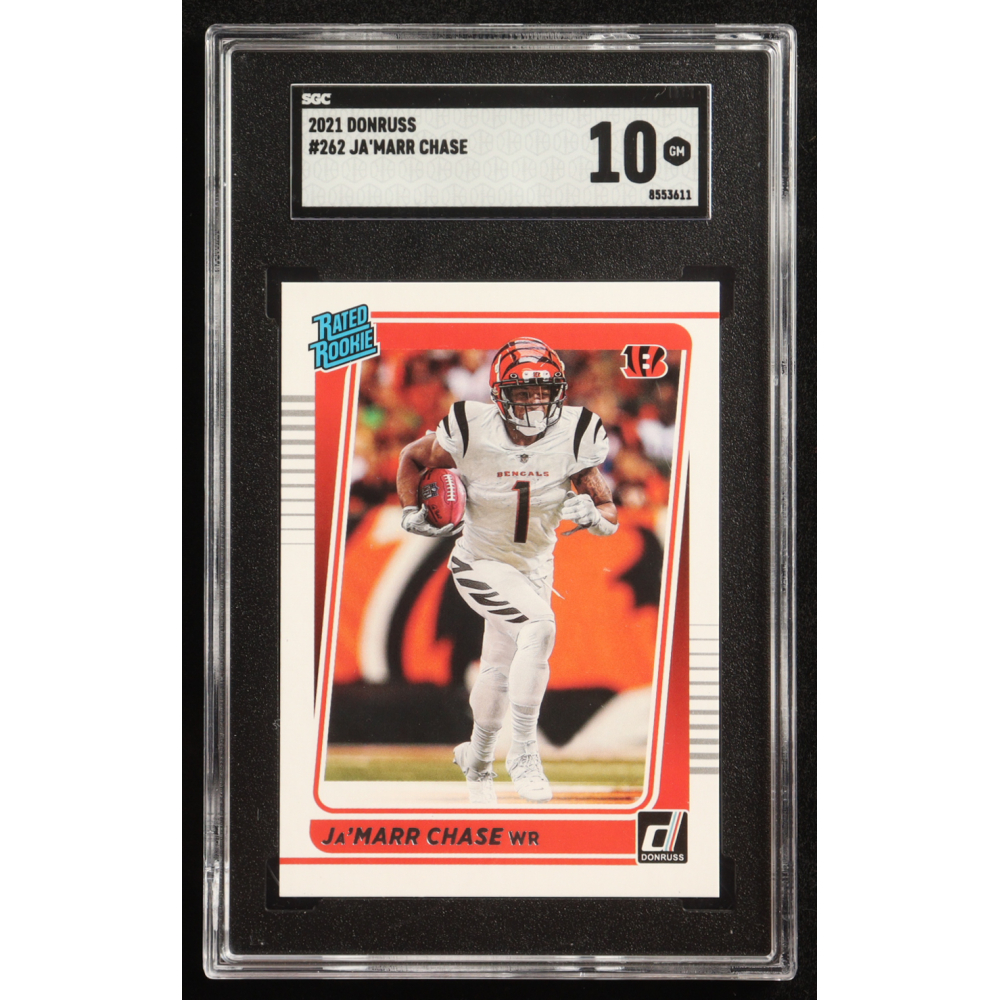 Ja'Marr Chase 2021 Donruss #262 RR RC (SGC 10) at PristineAuction.com