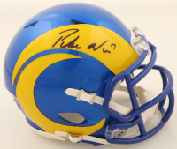 Puka Nacua Signed Rams Speed Mini Helmet (Fanatics) at PristineAuction.com