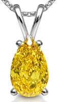 1.06 Carats Lab Grown YELLOW Diamond Pendant  VS1 | $2,600 Estimated Retail Value (UGL & IGI Certs) | Brand New at PristineAuction.com