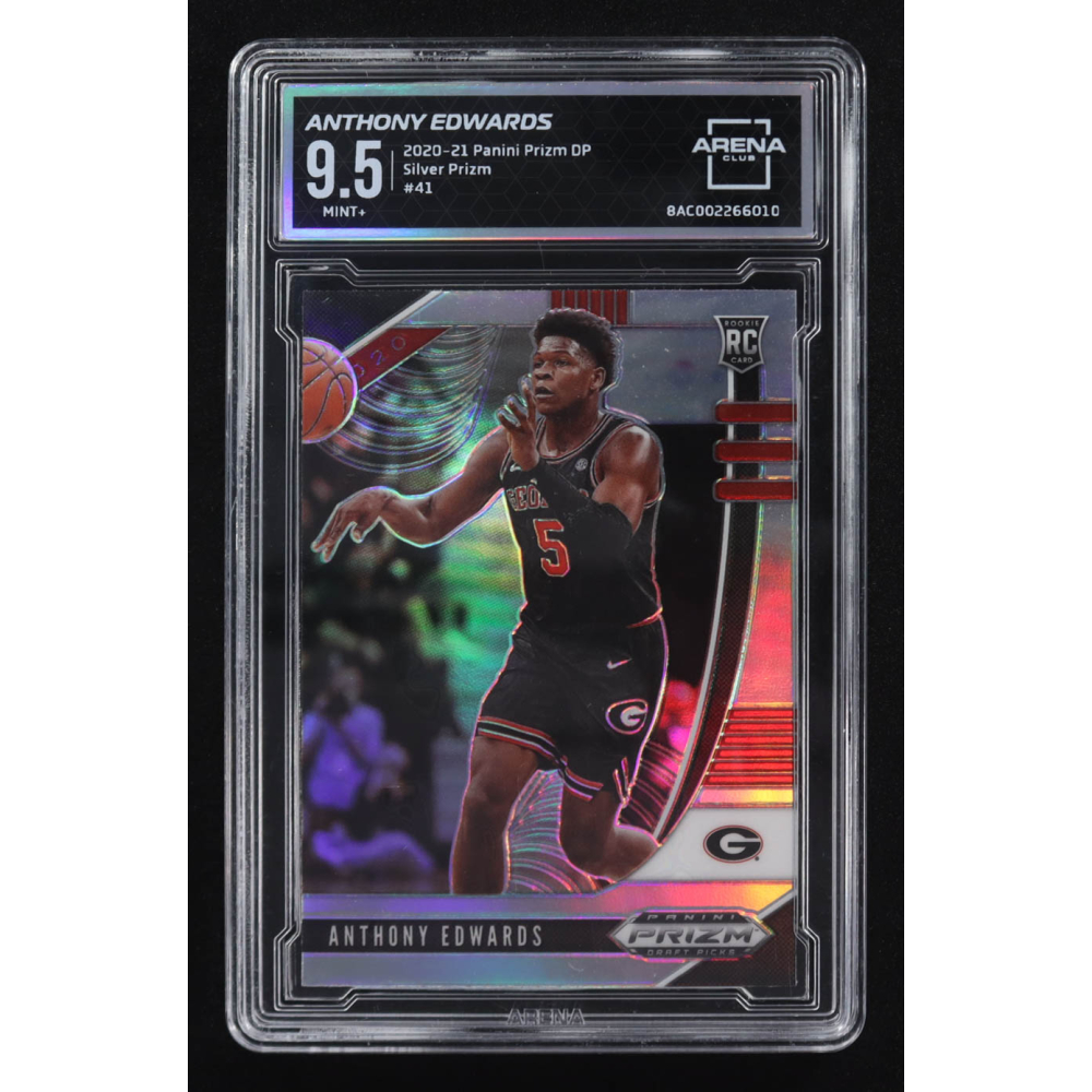 Anthony Edwards 2020-21 Panini Prizm Draft Picks Silver #41 RC (Arena Club 9.5) at PristineAuction.com