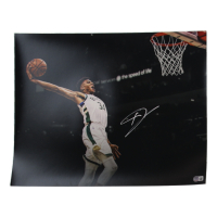 Giannis Antetokounmpo Signed Bucks 16x20 Photo (Beckett) at PristineAuction.com