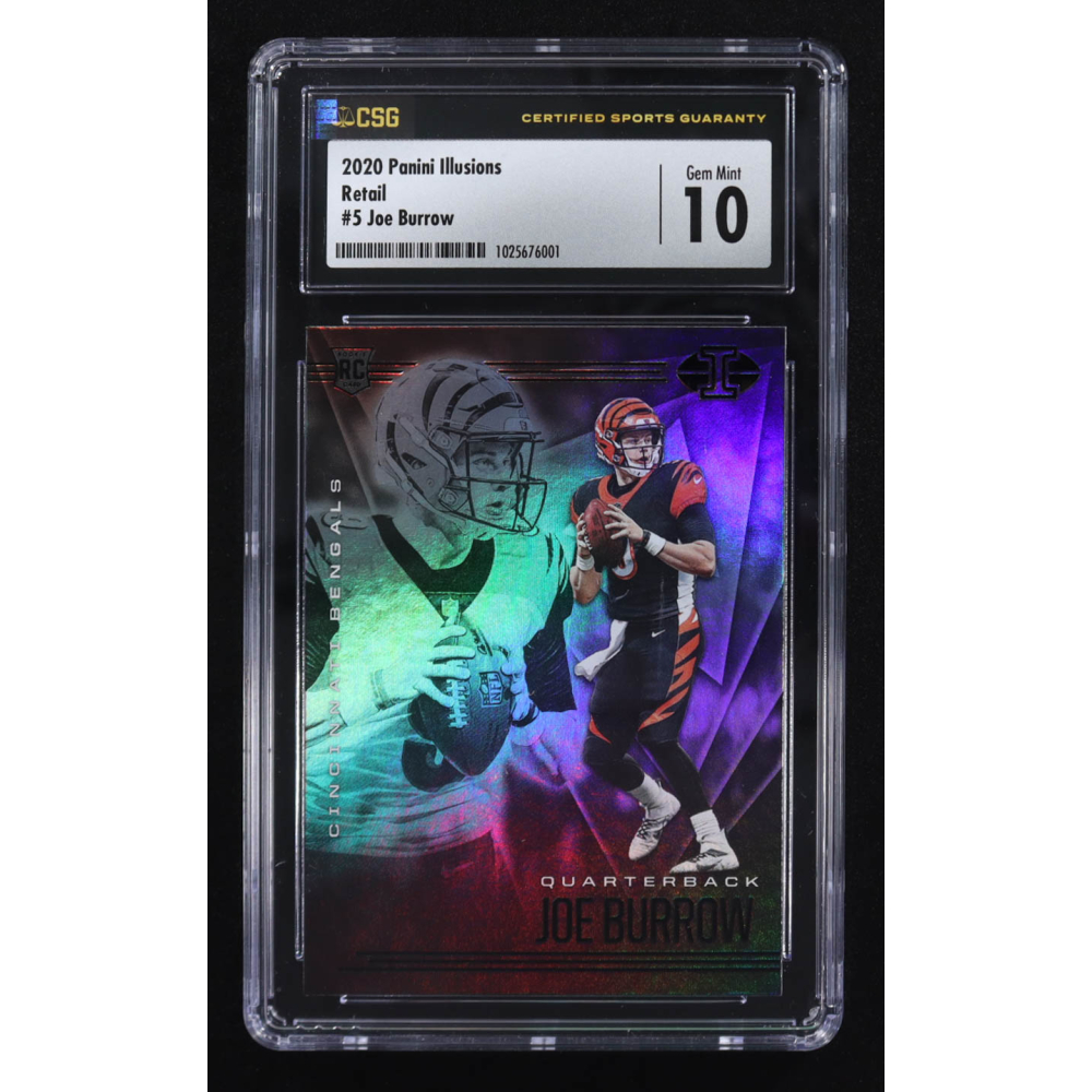 Joe Burrow 2020 Panini Illusions Retail #5 RC (CSG 10) at PristineAuction.com