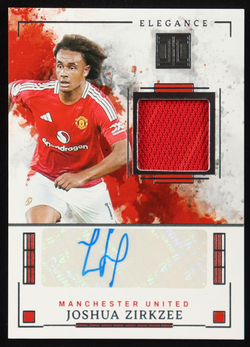 Joshua Zirkzee 2024-25 Panini Impeccable English Premier League Elegance Jersey Autographs #1 #57/99 at PristineAuction.com Joshua Zirkzee 2024-25 Panini Impeccable English Premier League Elegance Jersey Autographs #1 #57/99 at PristineAuction.com
