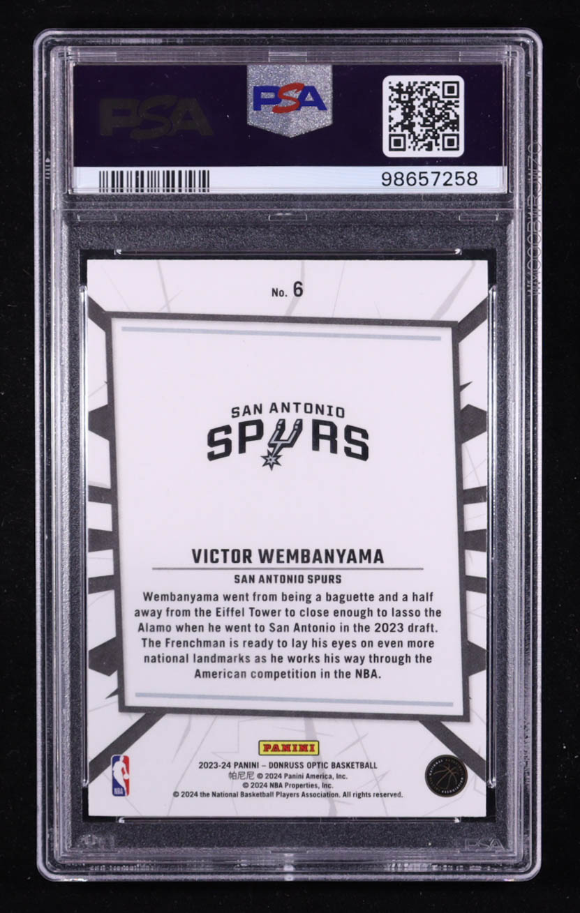 Victor Wembanyama 2023-24 Donruss Optic My House #6 RC (PSA 10) at PristineAuction.com Victor Wembanyama 2023-24 Donruss Optic My House #6 RC (PSA 10) at PristineAuction.com