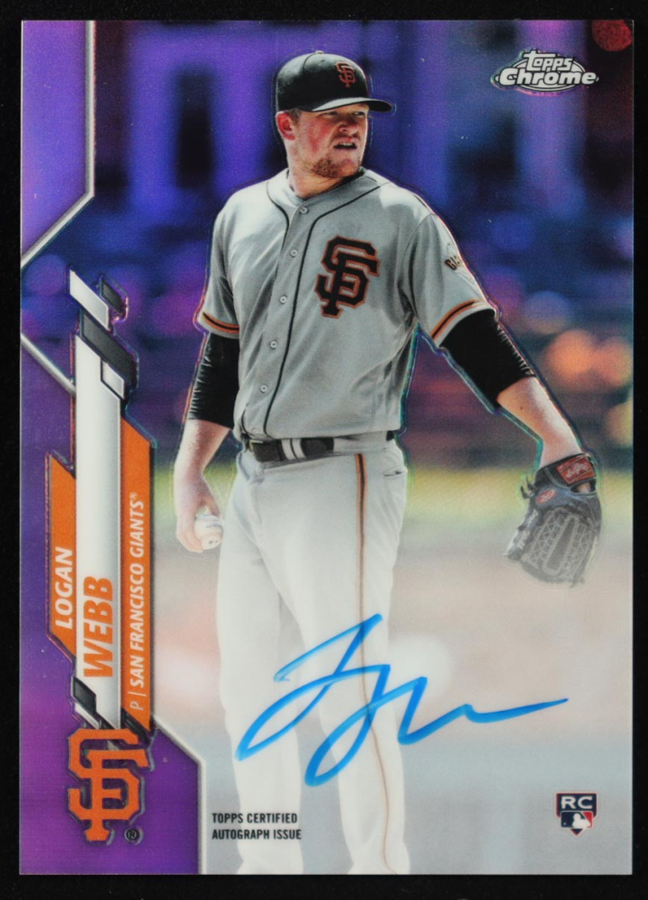 Logan Webb 2020 Topps Chrome Rookie Autographs Refractors #RALW #208/499 RC
