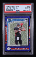 Michael Penix Jr. 2024 Donruss Optic Blue Glitter #279 RR RC (PSA 10) at PristineAuction.com