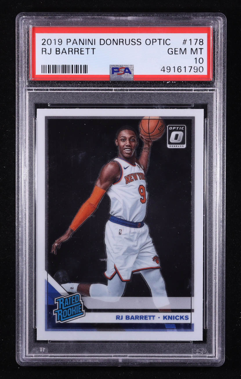 RJ Barrett 2019-20 Donruss Optic #178 RR RC (PSA 10) at PristineAuction.com RJ Barrett 2019-20 Donruss Optic #178 RR RC (PSA 10) at PristineAuction.com