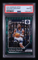 Anthony Edwards 2024-25 Donruss Optic Green FOTL #31 #13/14 (PSA 10) at PristineAuction.com