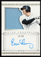 Evan Longoria 2014 Panini National Treasures Silhouette Autographs #19 #10/49 at PristineAuction.com