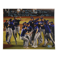 Eric Nadel Signed Rangers 11x14 Photo With Extensive Inscription (Beckett) at PristineAuction.com