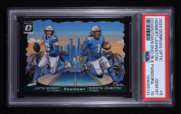 Justin Herbert / Quentin Johnston 2024 Donruss Optic Downtown Duos Black Pandora #6 #10/25 (PSA 10) at PristineAuction.com