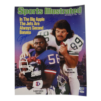 Lawrence Taylor & Mark Gastineau Signed Sports Illustrated 16x20 Photo (JSA & Beckett) at PristineAuction.com