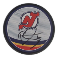 Brenden Dillon Signed Devils Logo Hockey Puck (JSA) at PristineAuction.com