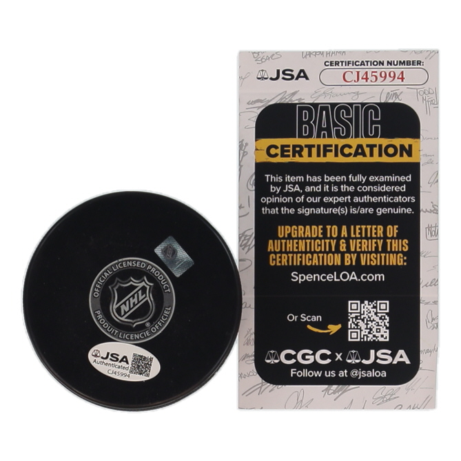 Jack Roslovic Signed Oilers Logo Hockey Puck (JSA) at PristineAuction.com Jack Roslovic Signed Oilers Logo Hockey Puck (JSA) at PristineAuction.com