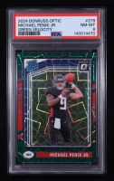 Michael Penix Jr. 2024 Donruss Optic Green Velocity #279 RR RC (PSA 8) at PristineAuction.com