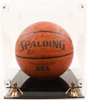 Michael Jordan | 1985-86 Bulls Official NBA Game Ball Signed By (19) with Display Case (JSA) at PristineAuction.com