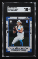 Justin Herbert 2020 Panini Donruss Optic Elite Series Rookies #ESR-JH RC (SGC 10) at PristineAuction.com