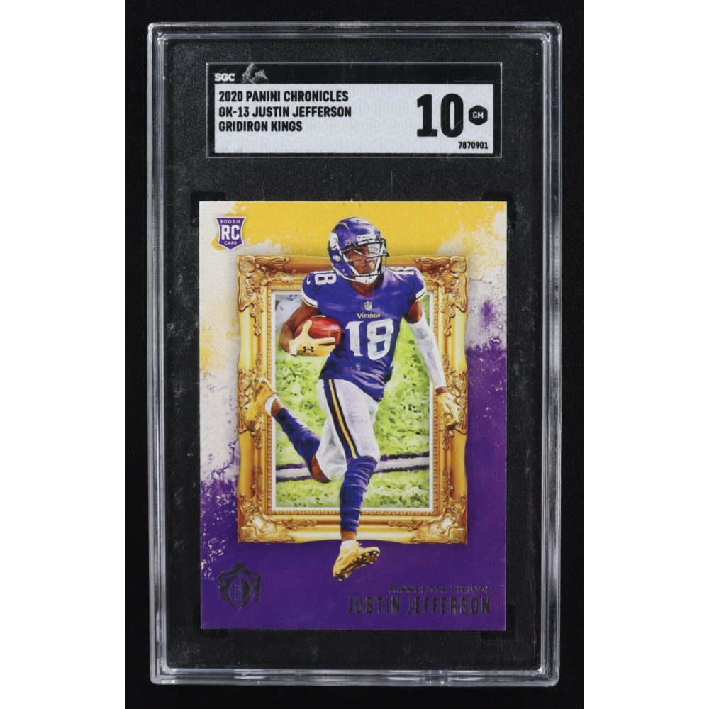 Justin Jefferson 2020 Panini Chronicles Gridiron Kings #GK-13 RC (SGC 10) at PristineAuction.com