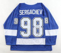 Mikhail Sergachev Signed Jersey Inscribed "2x SC Champ" (JSA) at PristineAuction.com