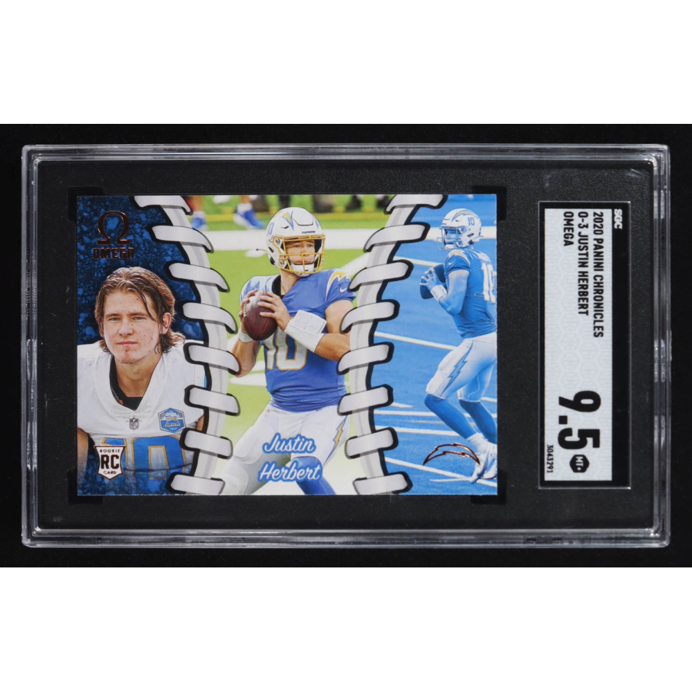 Justin Herbert 2020 Panini Chronicles Omega #O-3 RC (SGC 9.5) at PristineAuction.com