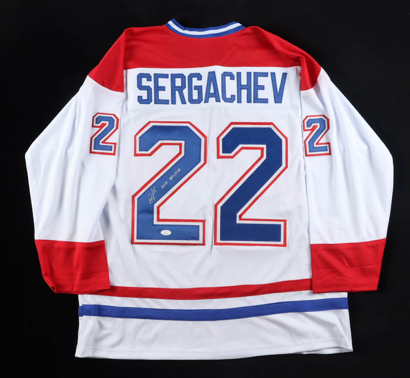 Mikhail Sergachev Signed Jersey Inscribed "2016 9th Pick" (JSA) at PristineAuction.com Mikhail Sergachev Signed Jersey Inscribed "2016 9th Pick" (JSA) at PristineAuction.com