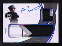 Eloy Jimenez 2019 Immaculate Collection Immaculate Doubles Memorabilia Autographs Blue #31 #5/5 RC at PristineAuction.com