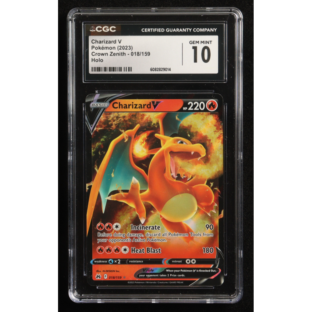 Charizard V 2023 Pokemon Sword and Shield Crown Zenith Holo #018 (CGC 10) at PristineAuction.com